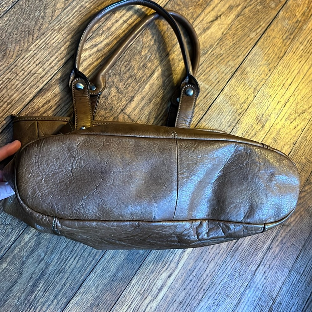 B. MAKOWSY satchel bag studded brown leather - Picture 12 of 16